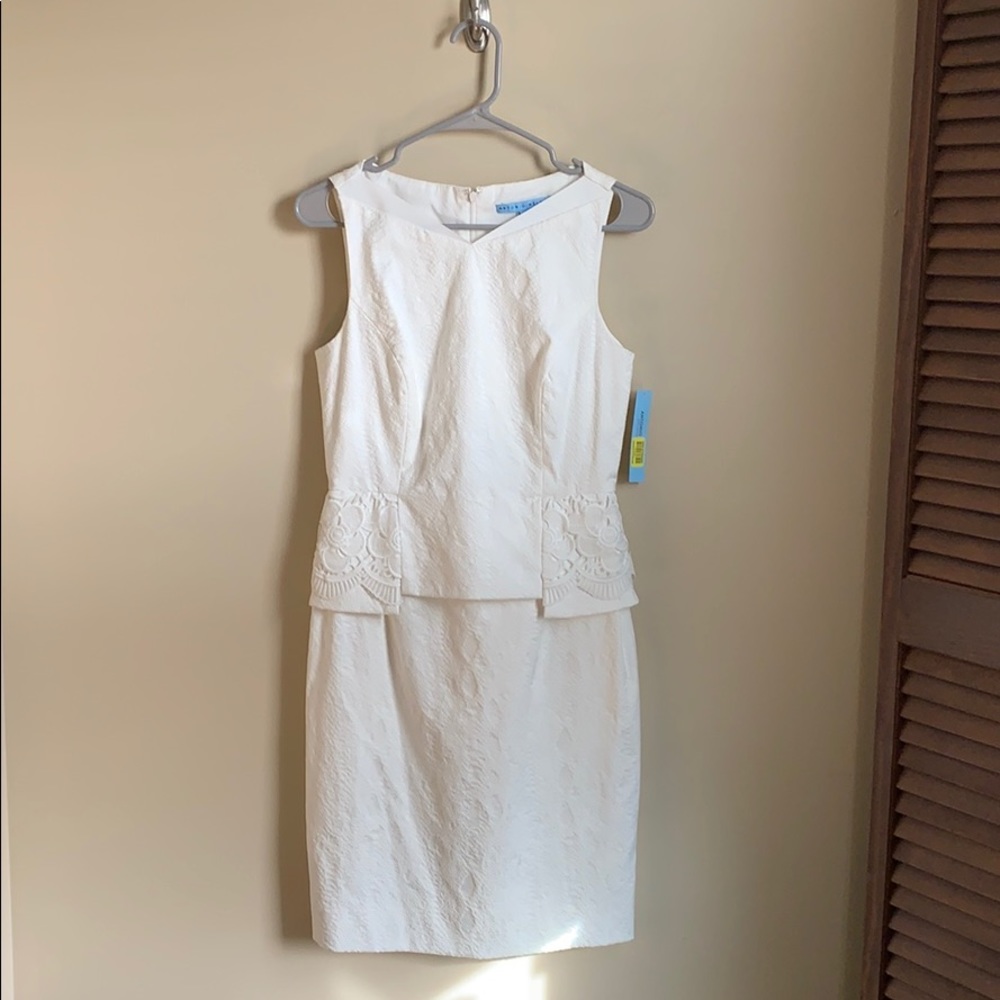 NWT Antonio Melani • lace peplum dress